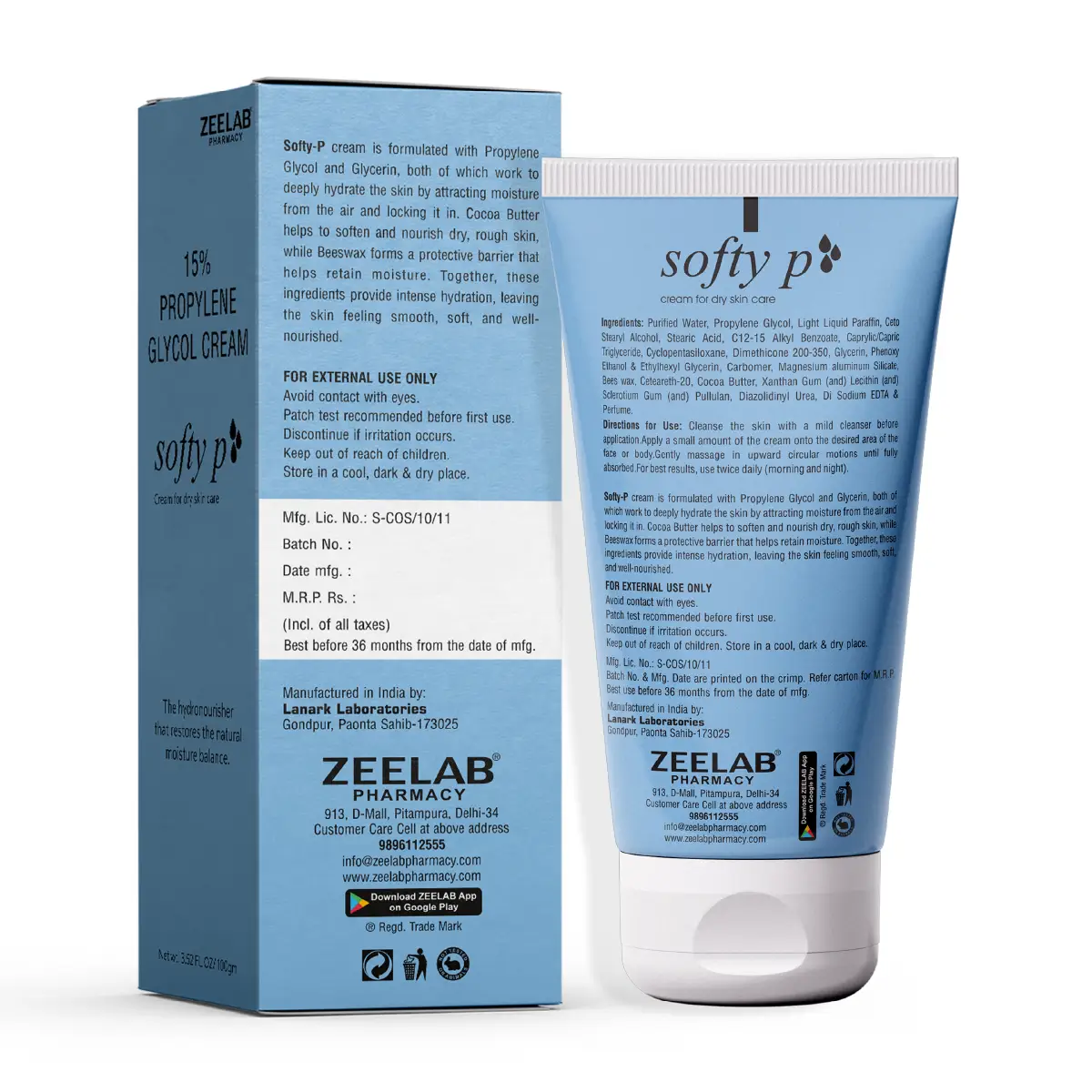 Softy P Cream | 15% Propylene Glycol Cream for Dry Skin