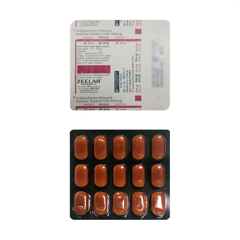 Zeesaz 500 DR | Sulfasalazine 500mg Delayed Release Tablet | Strip of 15 Tablets