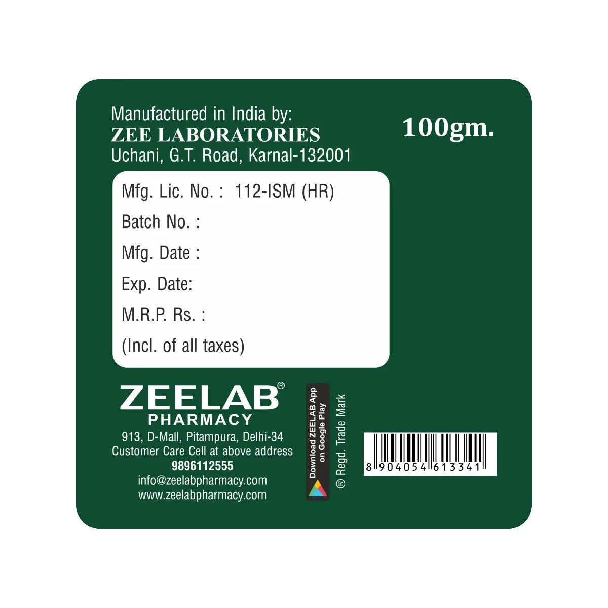 Zeelab Swet (Safed) Musli Churna 100gm | Fertility, Strength and Immunity