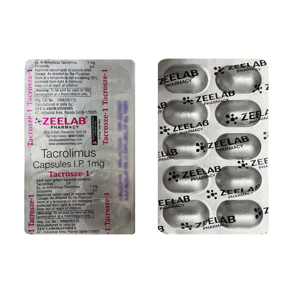 Tacrosze 1 | Tacrolimus 1mg Capsule | Strip of 10 Capsules
