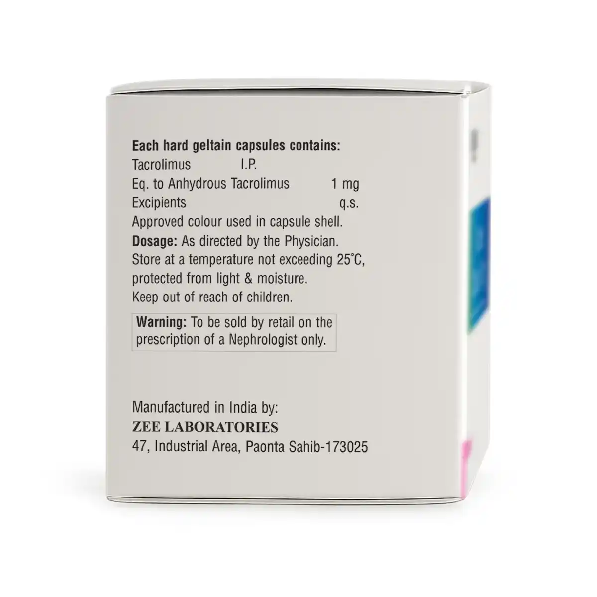 Tacrosze 1 | Tacrolimus 1mg Capsule | Strip of 10 Capsules