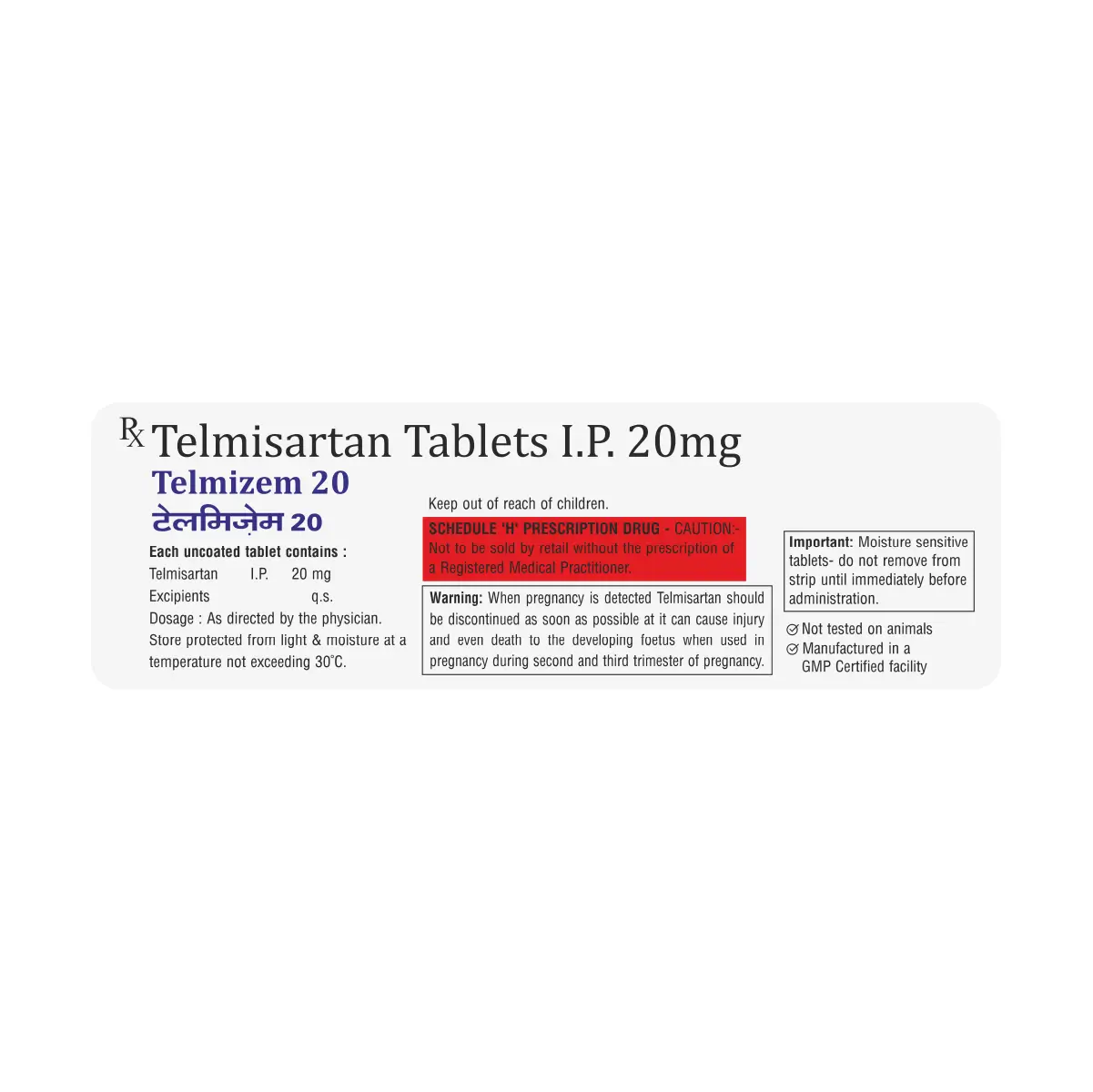Telmizem 20 Hypertension Tablet
