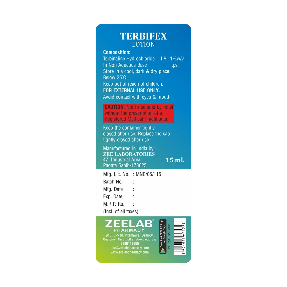 Terbifex Lotion