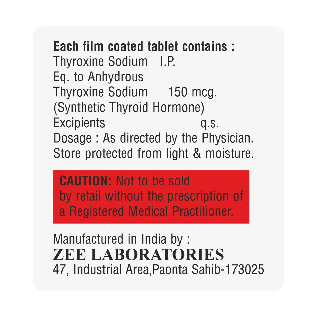 Thyronex 150 Tablet