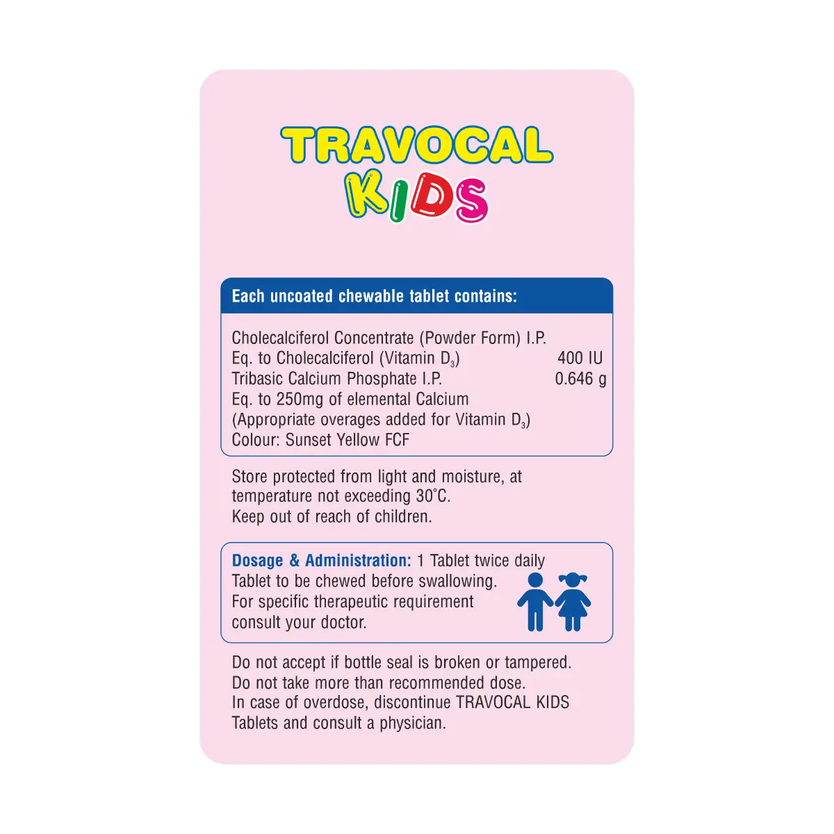 Travocal Calcium Kids Chewable Tablet 