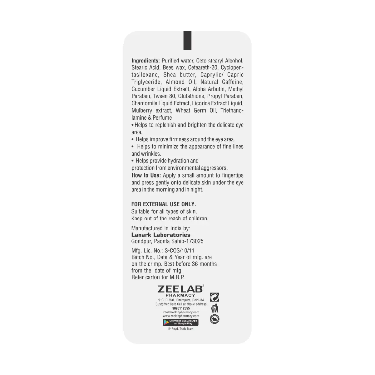 1RX Under Eye Cream