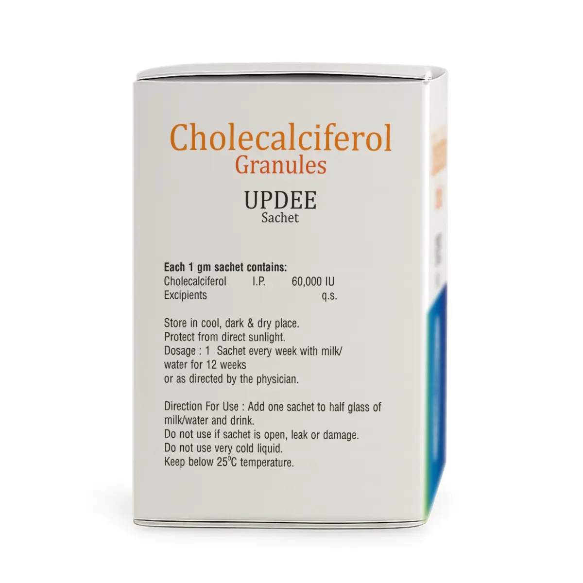 Updee Vitamin D3 (Cholecalciferol 60000 IU) Sachet | For Bone & Joint Health 