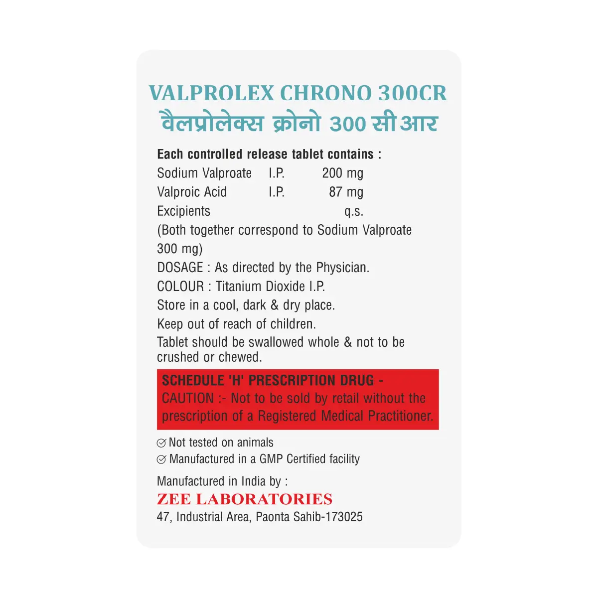 Valprolex Chrono 300 CR Tablet