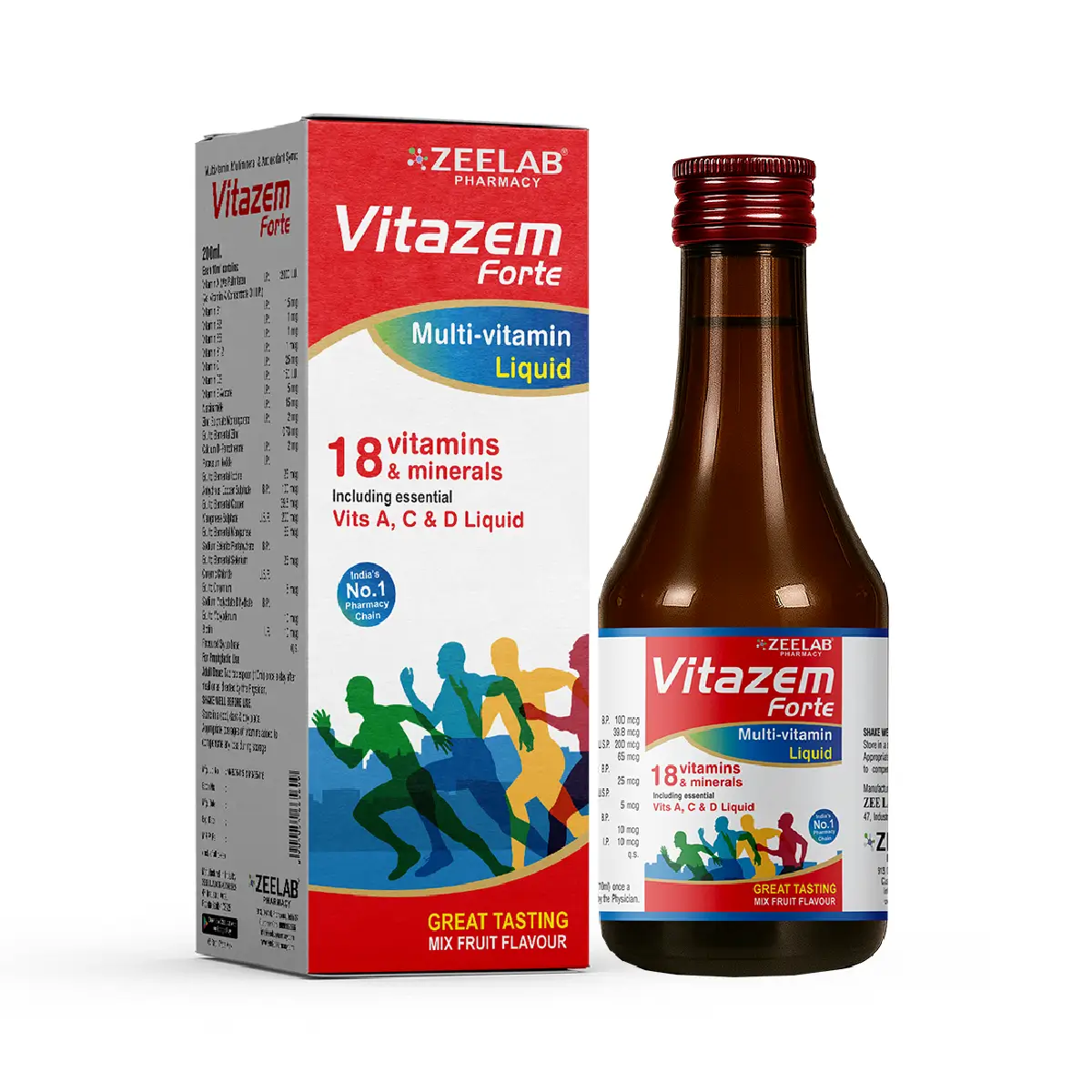 Vitazem Forte Syrup 200 ml | Multivitamin Syrup for Immunity & Energy