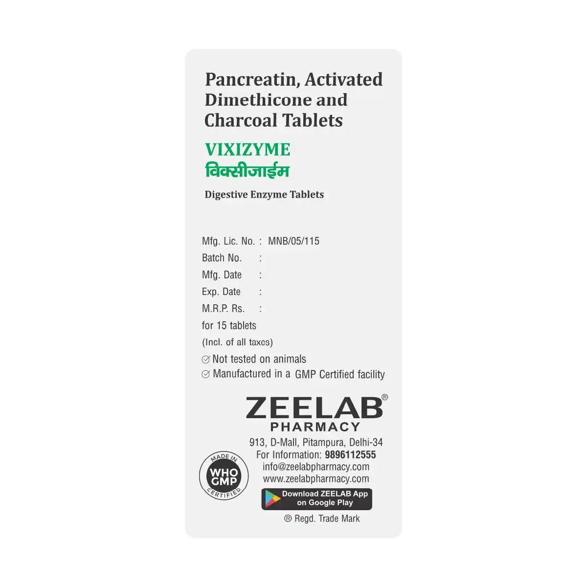 Vixizyme Tablet