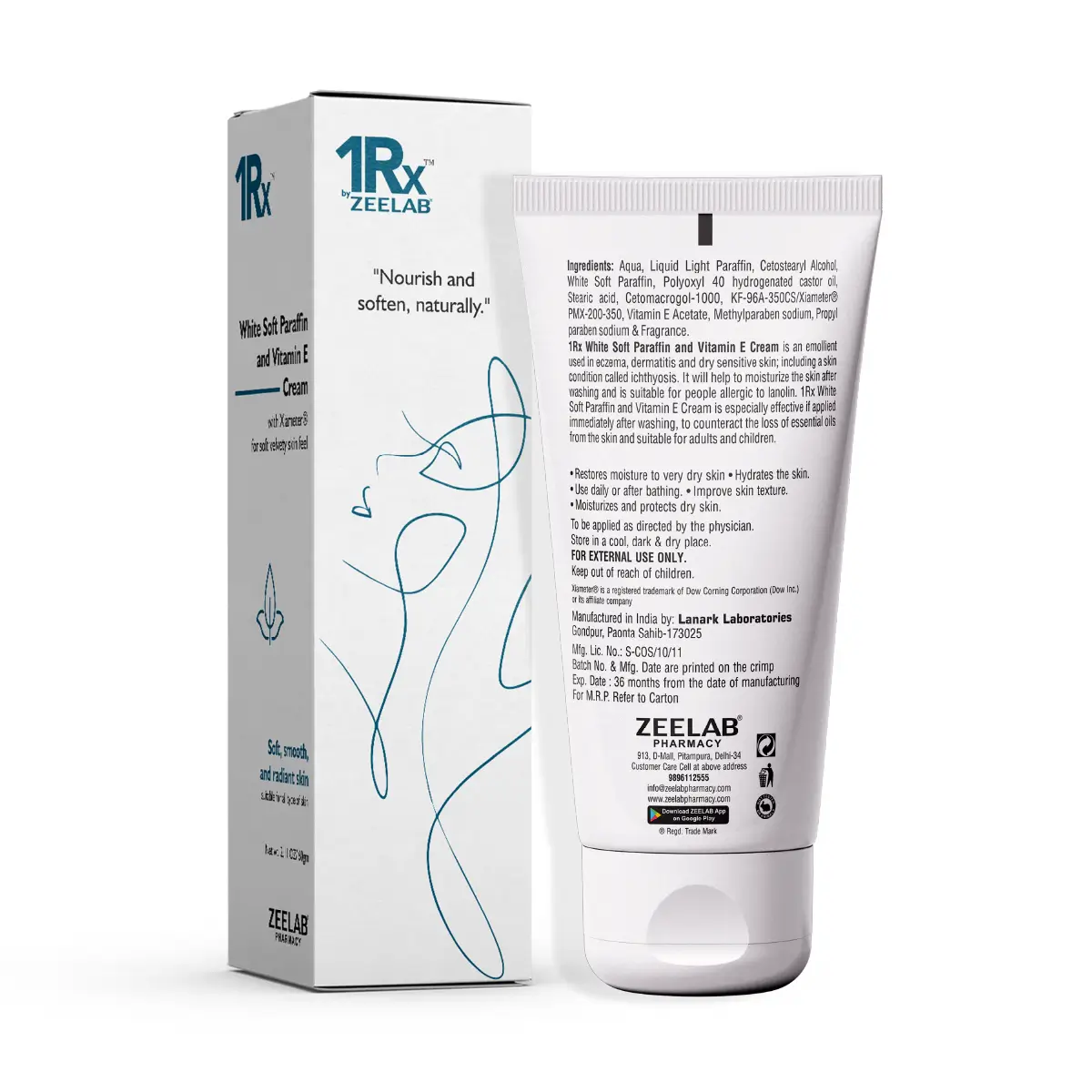 1RX White Soft Paraffin & Vitamin E Cream