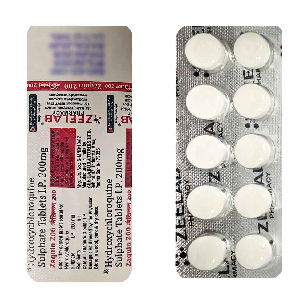 Zaquin 200 | Hydroxychloroquine 200mg Tablet | Strip of 10 Tablets