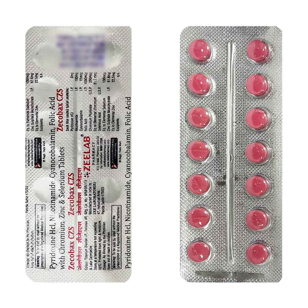 Zecobax CZS Tablet | Vitamin B12, Folic Acid & Zinc Supplement