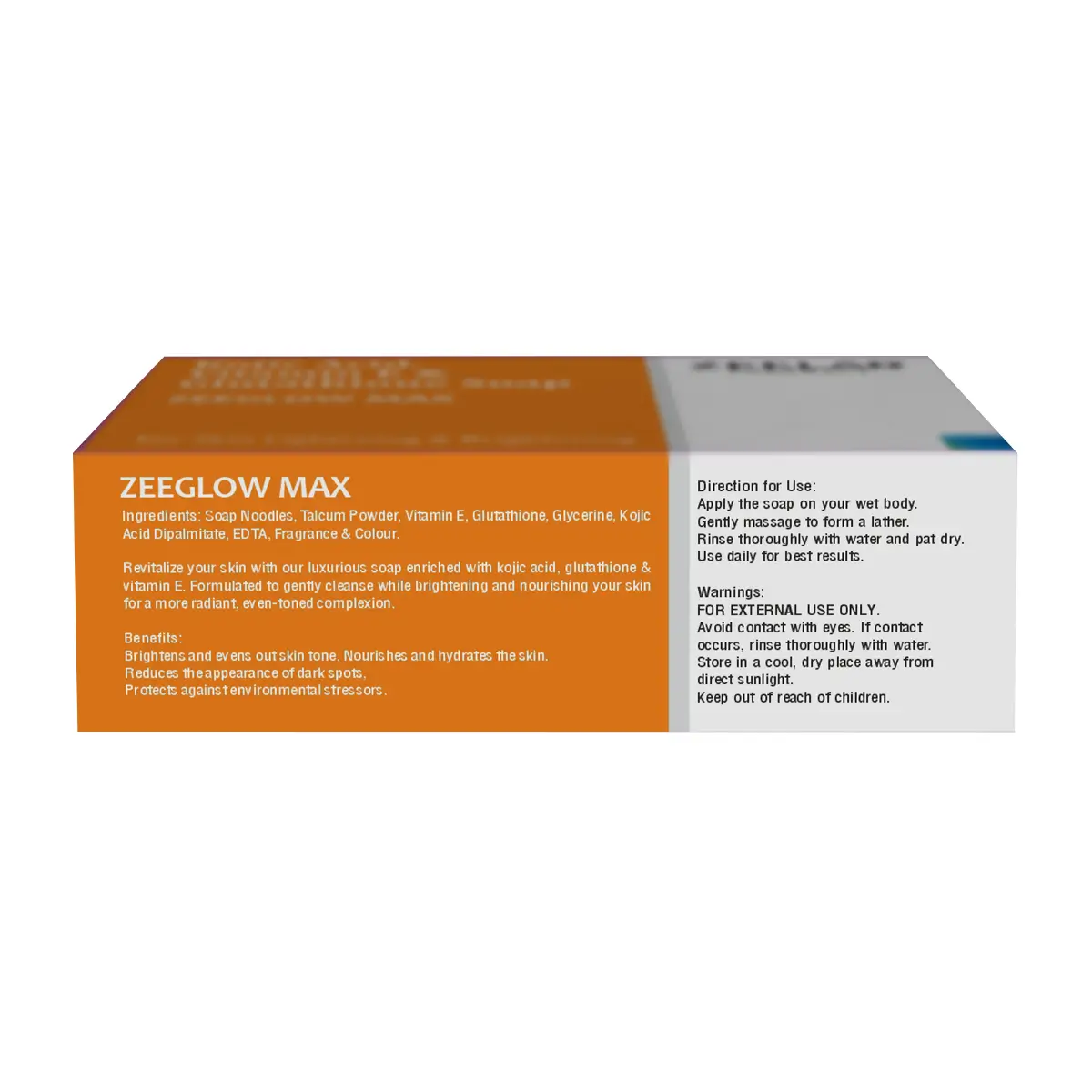 Zeeglow Max | Kojic Acid and Glutathione Soap​ with Vitamin E | For Glowing Skin