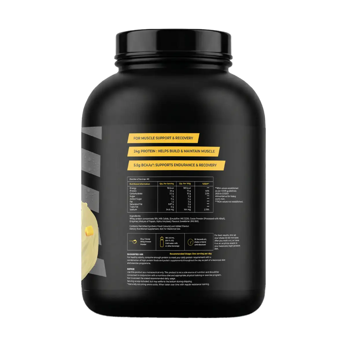Zeelab Athlete 100% Whey Protein 2 kg (4.4 lb) Mango Lassi Flavour