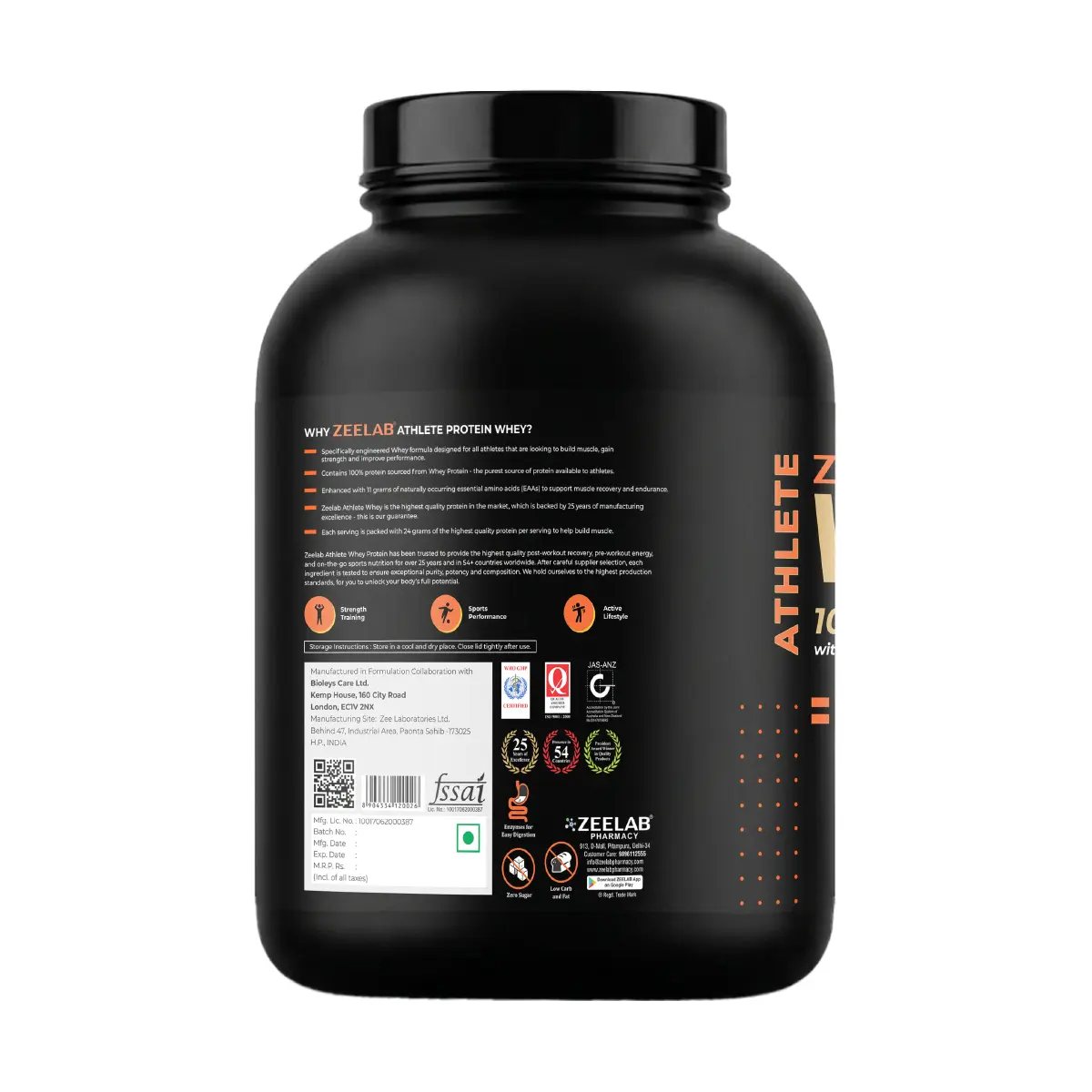 Zeelab Athlete 100% Whey Protein Rich Chocolate