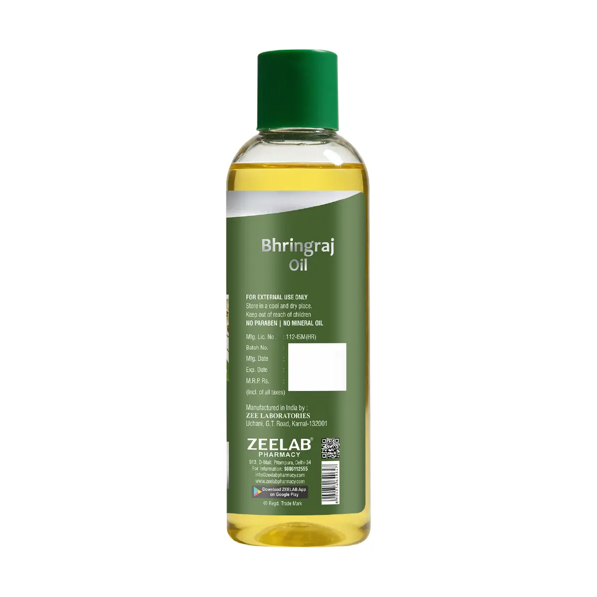 Zeelab Bhringraj Hair Oil | Ayurvedic Hair Oil for Hair Fall Control & Hair Growth