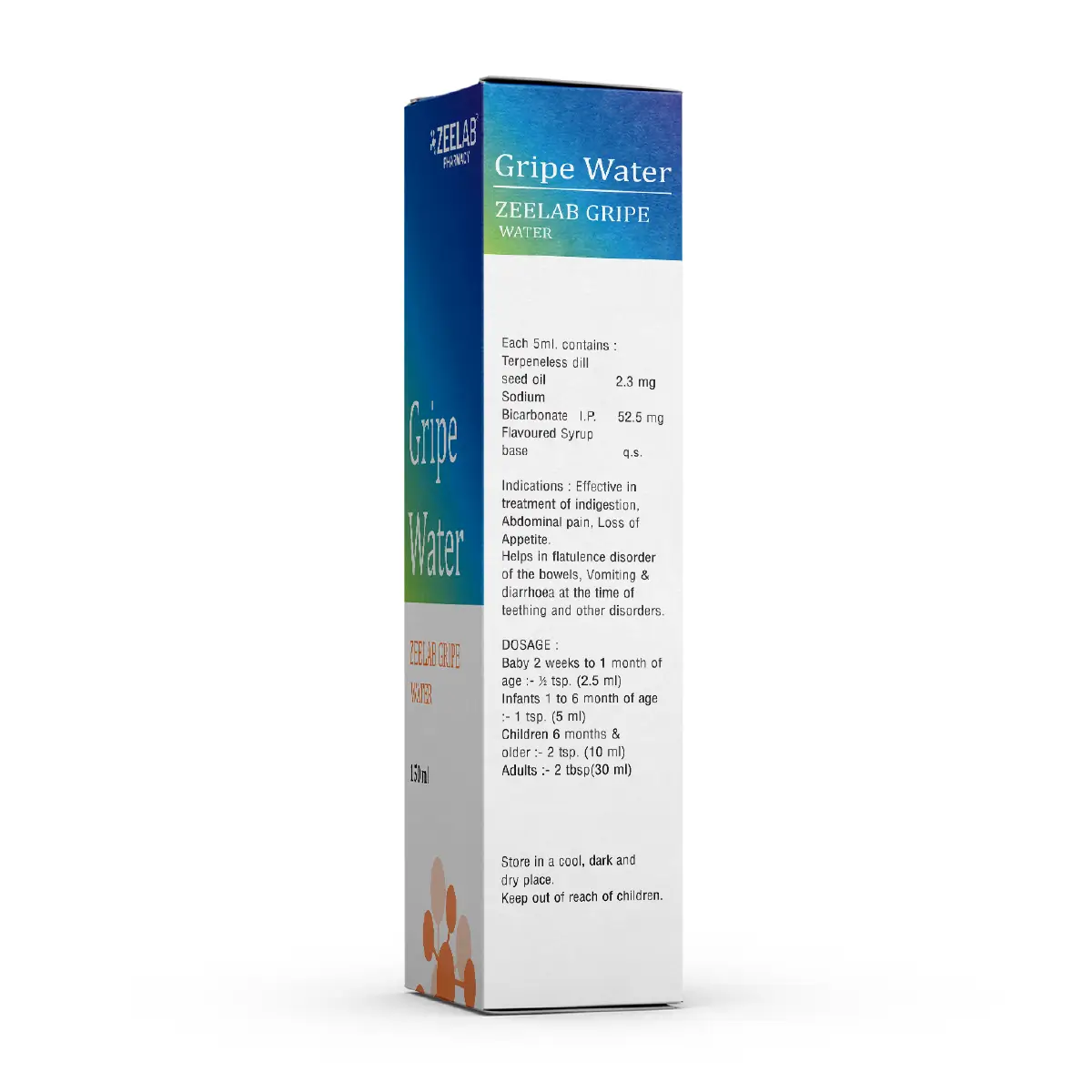 Zeelab Gripe Water | Dill Seed Oil & Sodium Bicarbonate | Infant Digestive Care