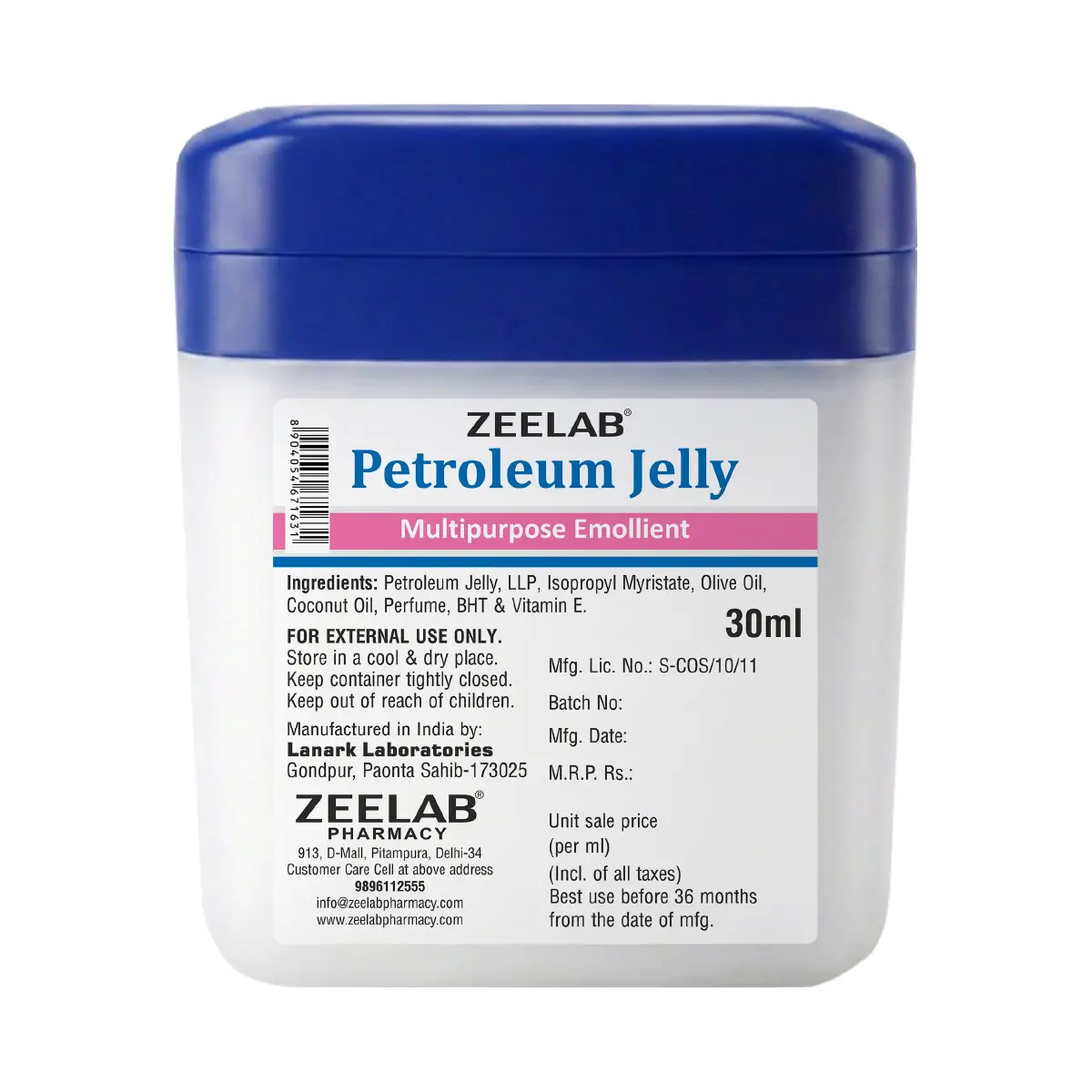 Zeelab Petroleum Jelly - 30ml