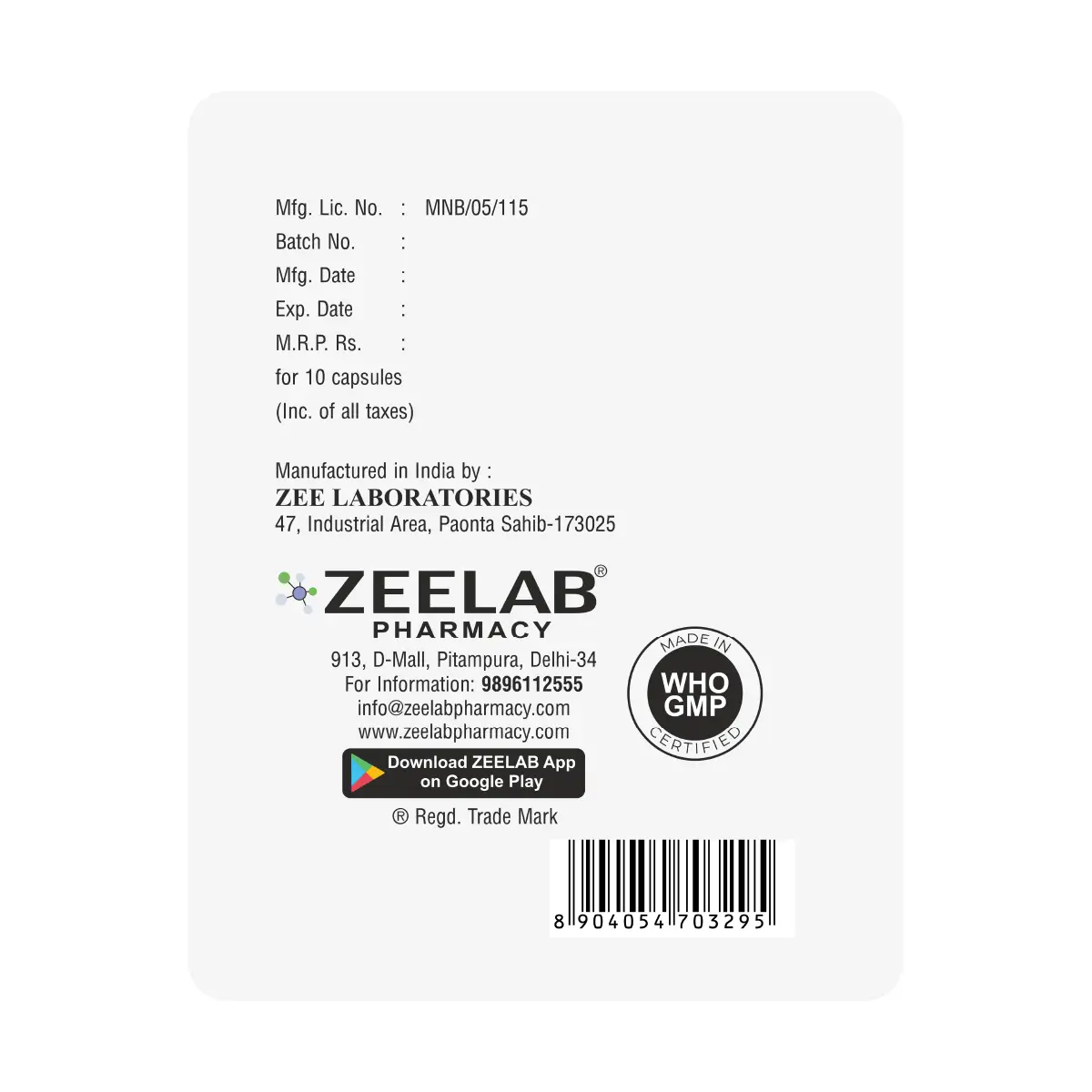 Zeephyline 100 Capsule