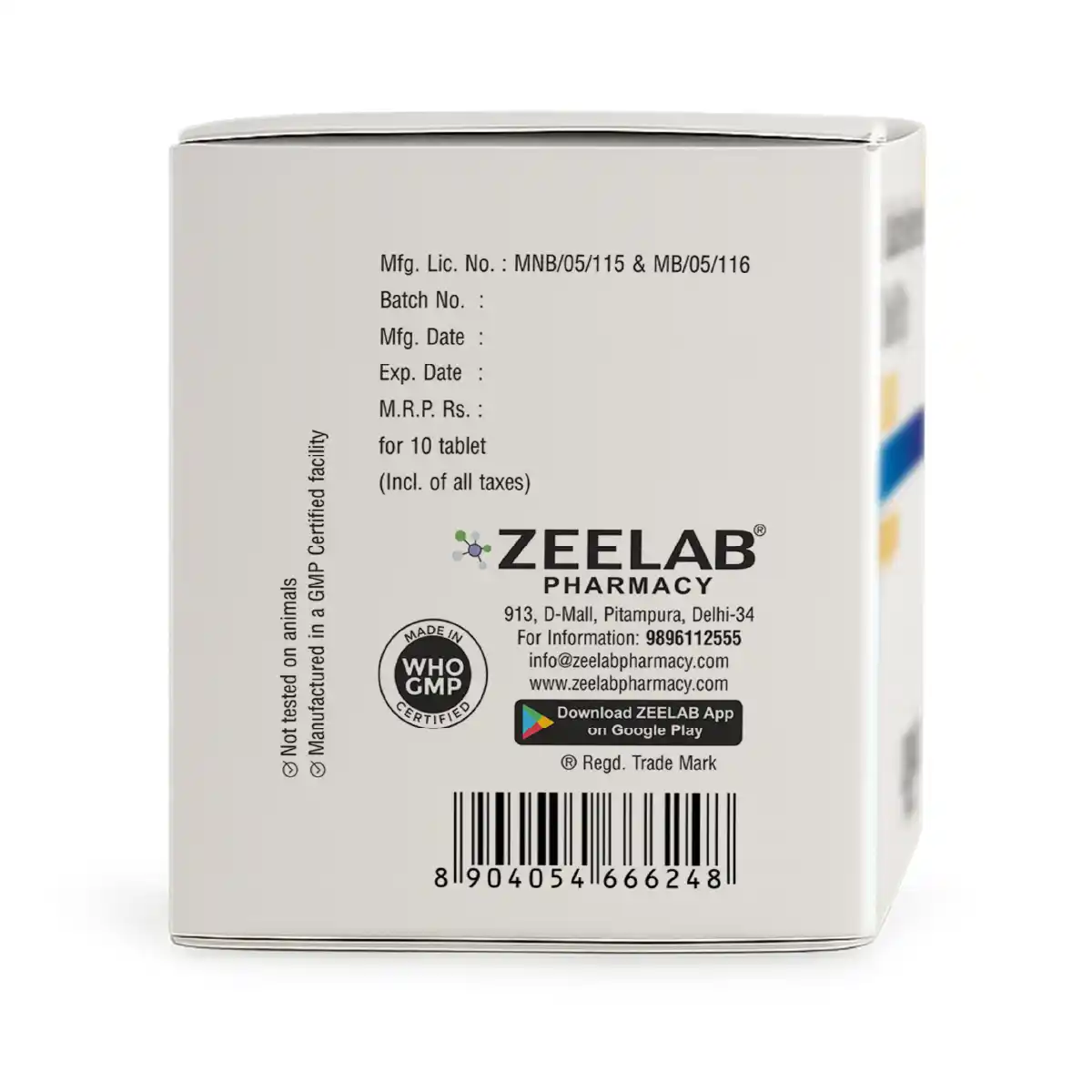 Zeesaz DS | Sulfasalazine 1000mg Tablet | Strip of 10 Tablets