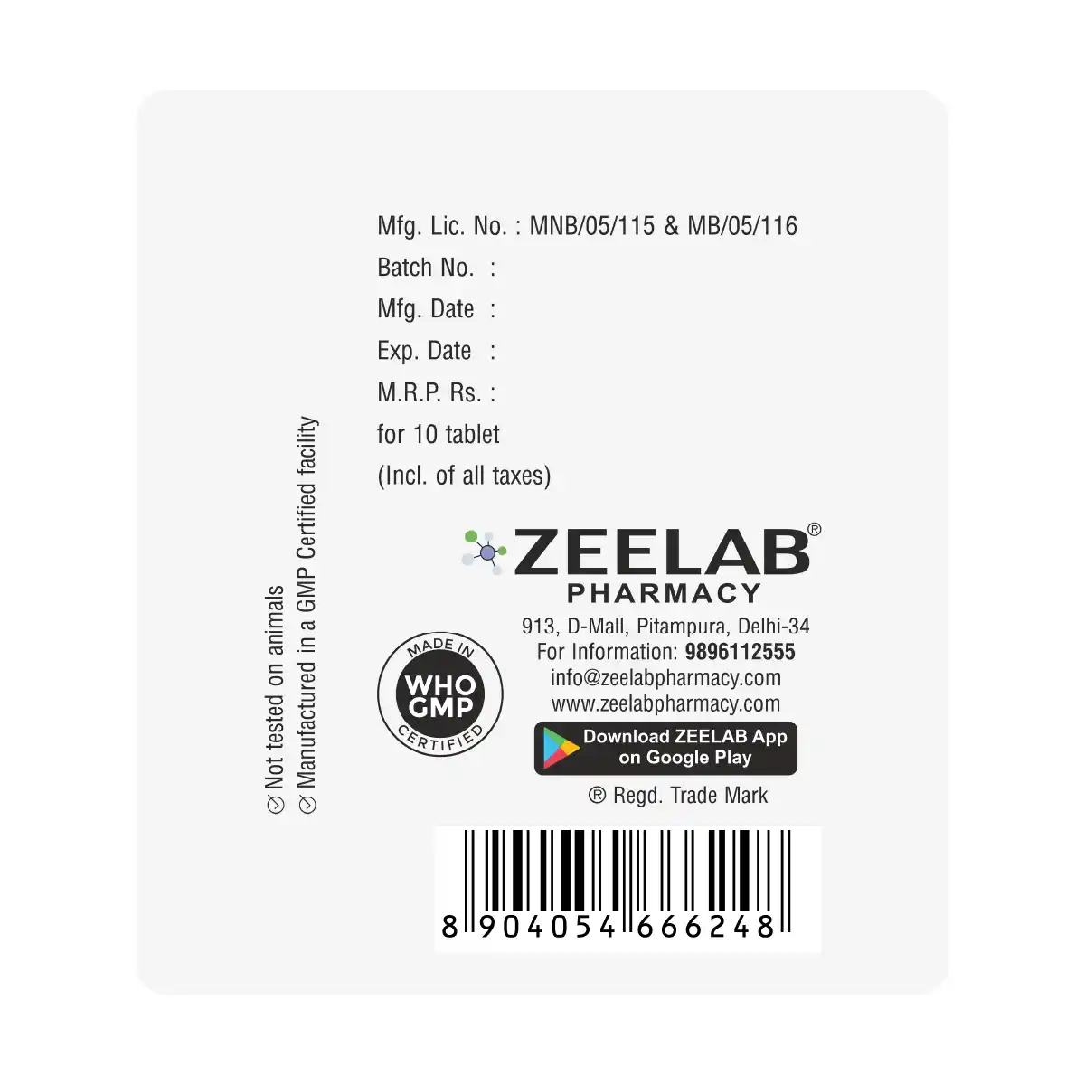 Zeesaz DS | Sulfasalazine 1000mg Tablet | Strip of 10 Tablets
