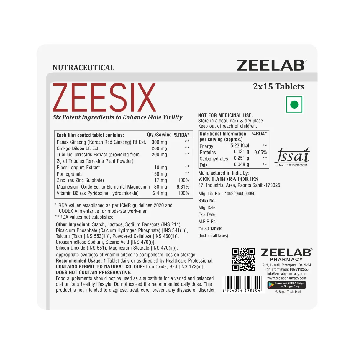 Zeesix Tablet