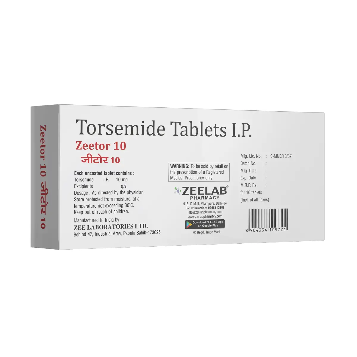 Zeetor 10 Tablet