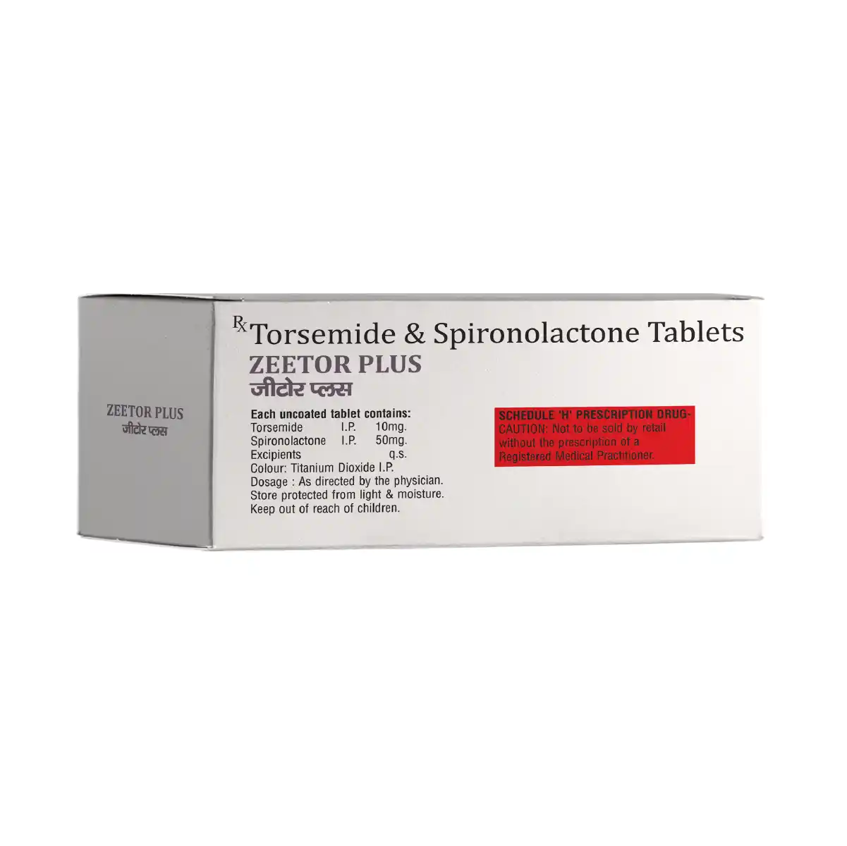 Zeetor Plus | Spironolactone 50mg + Torsemide 10mg Tablet | Strip of 15 Tablets