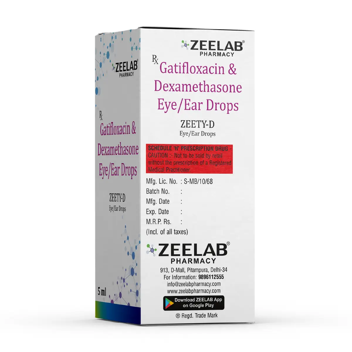 Zeety D Eye/Ear Drops 5 ml