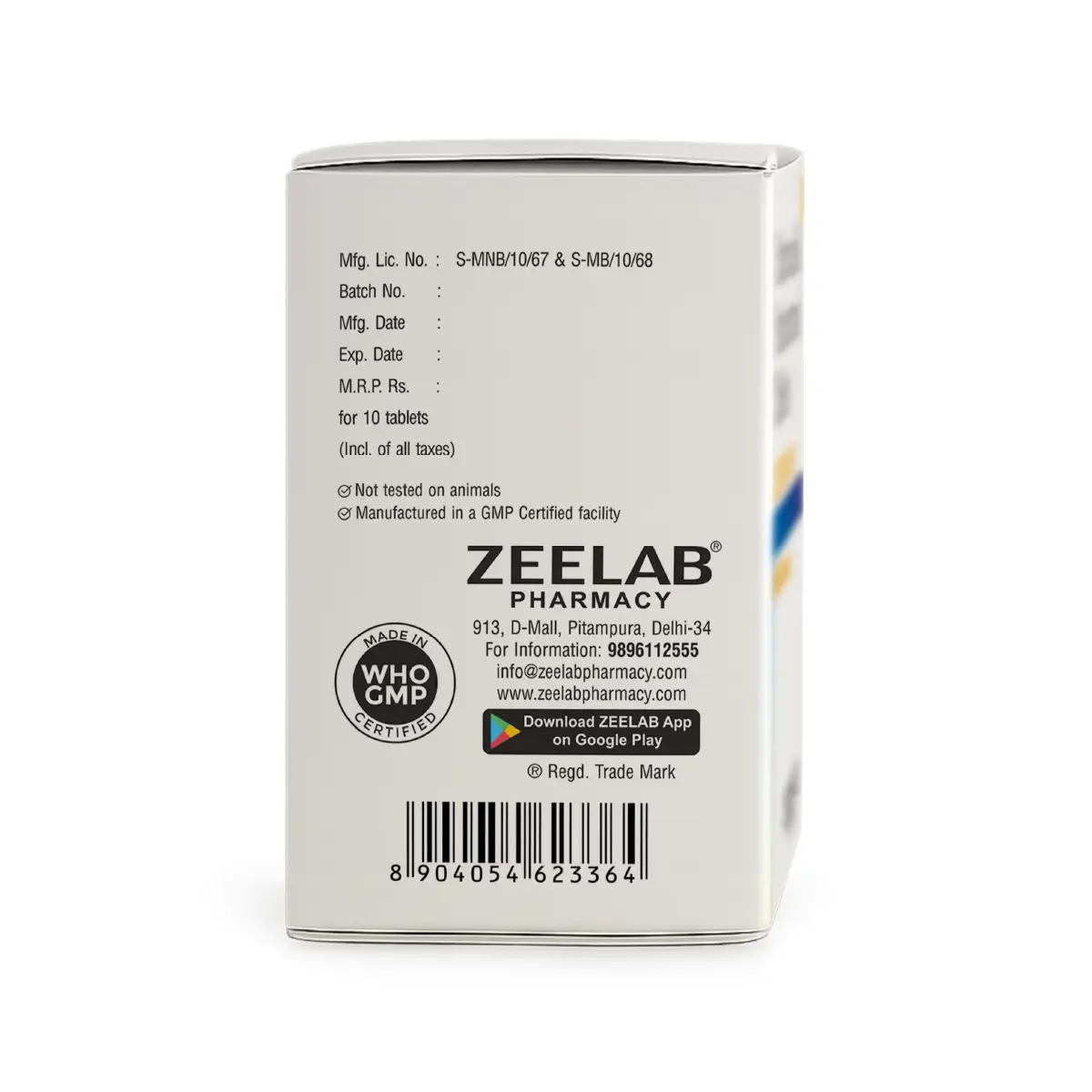 Zeexib Plus | Etoricoxib 60mg + Paracetamol 325mg Tablet | Strip of 10 Tablets