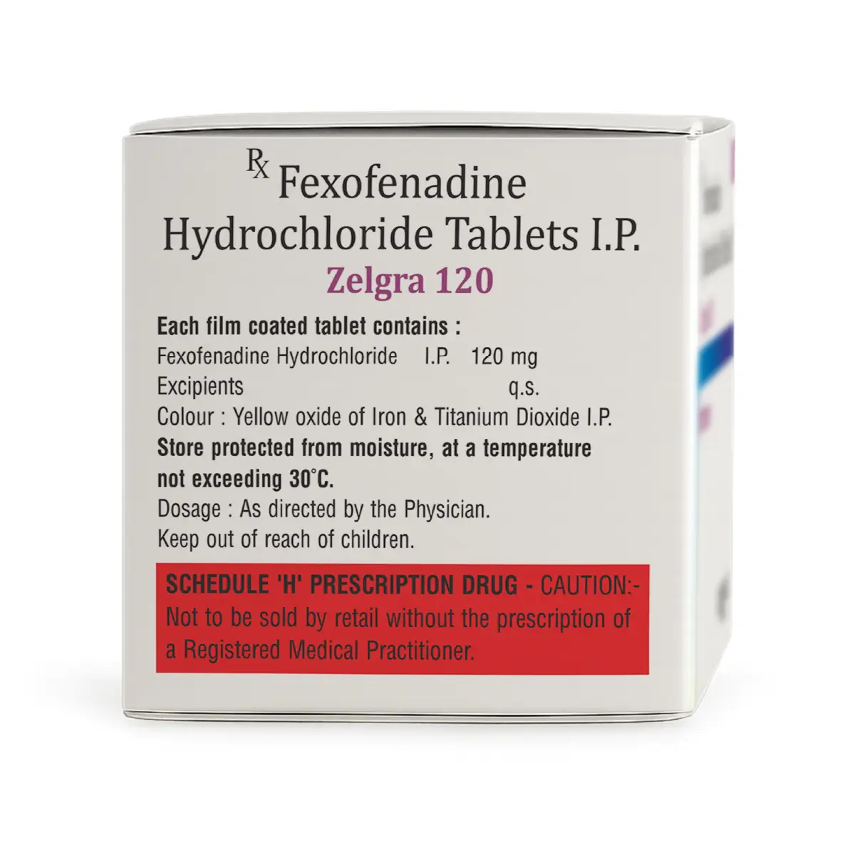 Zelgra 120 | Fexofenadine 120mg Anti-Allergy Tablet | Strip of 10 Tablets