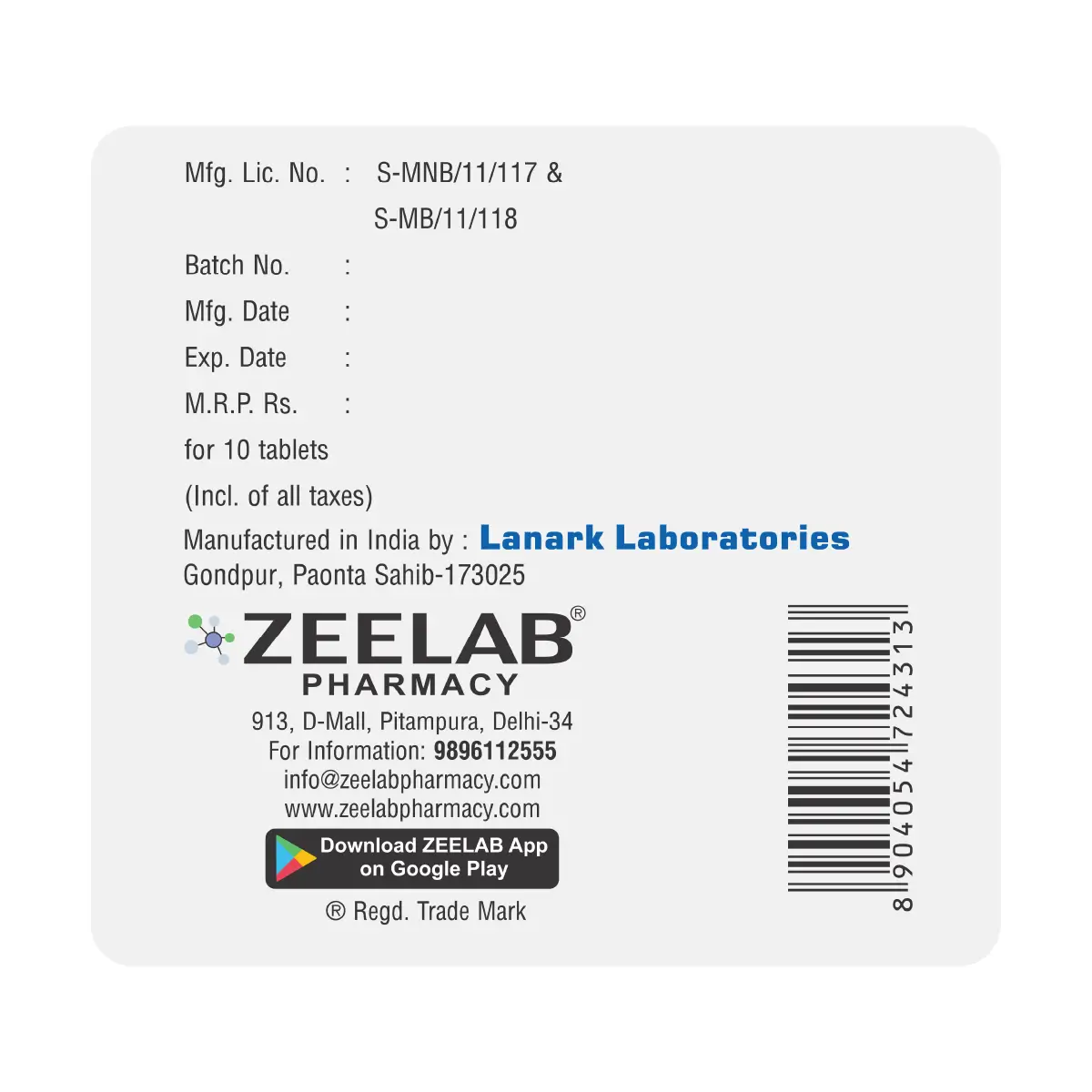 Zelgra 120 | Fexofenadine 120mg Anti-Allergy Tablet | Strip of 10 Tablets