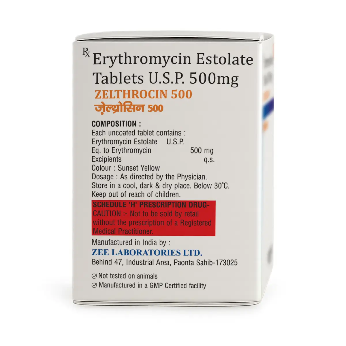 Zelthrocin 500 | Erythromycin 500mg Tablet | Strip of 10 Tablets