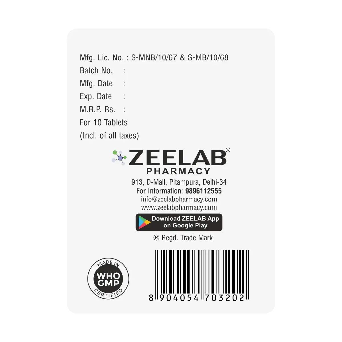 Zelthrocin 500 | Erythromycin 500mg Tablet | Strip of 10 Tablets