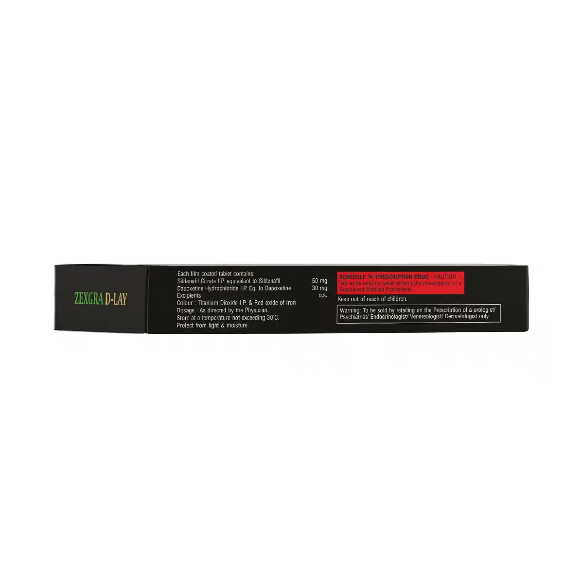 Zexgra D Lay | Sildenafil Citrate 50mg + Dapoxetine 30mg Tablet | Strips of 4 Tablets